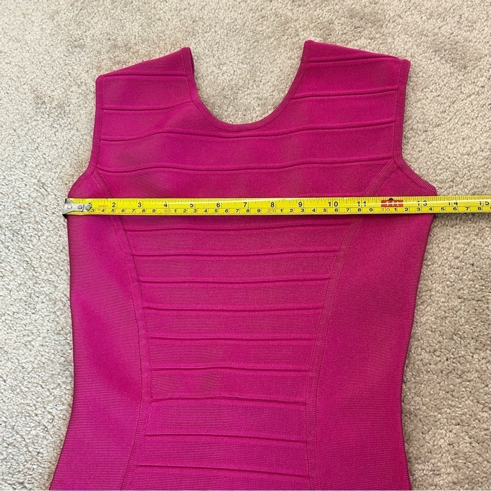 Guess by Marciano hot pink sleeveless low back bandage bodycon cocktail dress XS - Picture 8 of 11